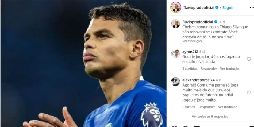 Thiago Silva não tem contrato com o Chelsea renovado - (Foto: Reprodução / Instagram) Thiago Silva não tem contrato com o Chelsea renovado - (Foto: Reprodução / Instagram)