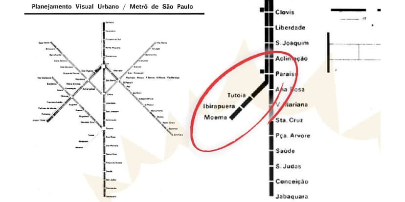 Projeto das estações Moema, Tutóia e Ibirapuera (Reprodução/Internet) Projeto das estações Moema, Tutóia e Ibirapuera (Reprodução/Internet)