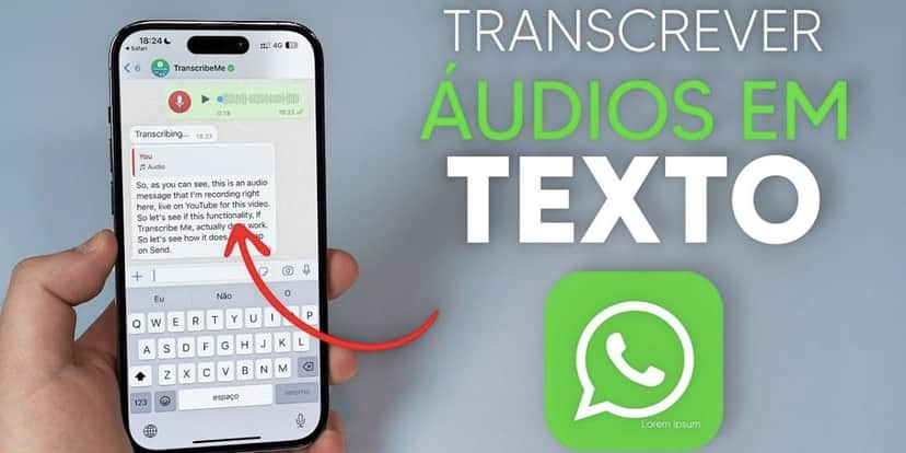 Transcrição no Whatsapp (Reprodução/Youtube) Transcrição no Whatsapp (Reprodução/Youtube)