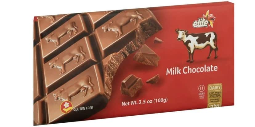 Chocolate da marca Elite (Reprodução/Amazon) Chocolate da marca Elite (Reprodução/Amazon)