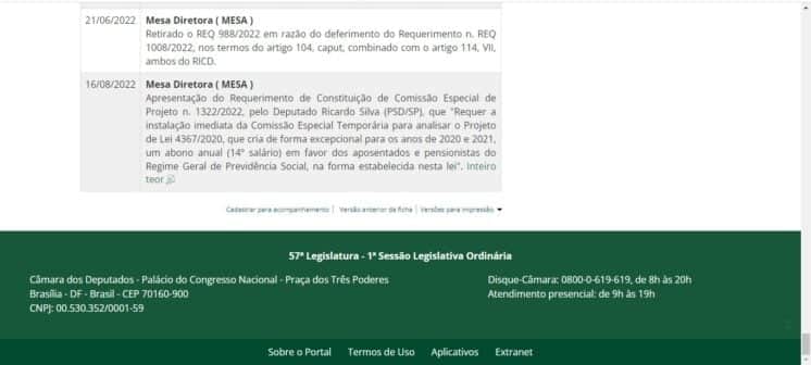 Última atualização do Projeto de Lei sobre o 14° salário do INSS (Foto: Reprodução/ Internet) Última atualização do Projeto de Lei sobre o 14° salário do INSS (Foto: Reprodução/ Internet)