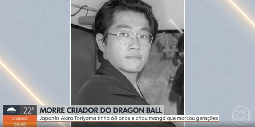 Akira Toriyama (Foto: Reprodução / Globo) Akira Toriyama (Foto: Reprodução / Globo)