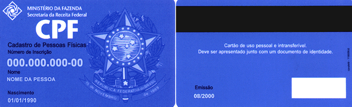 CPF - Foto Internet CPF - Foto Internet