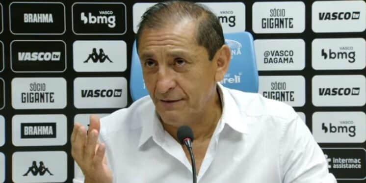Ramón Díaz dando entrevista no Maracanã - Foto: Reprodução / Vasco TV Ramón Díaz dando entrevista no Maracanã - Foto: Reprodução / Vasco TV