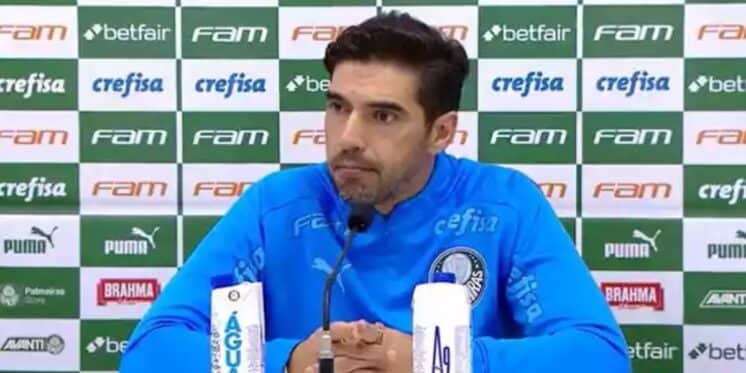 Abel Ferreira na entrevista coletiva - Foto | Reprodução: Internet Abel Ferreira na entrevista coletiva - Foto | Reprodução: Internet
