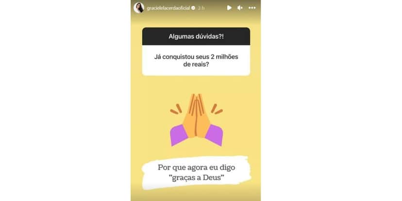 Graciele Lacerda sobre fortuna (Foto: Reprodução / Instagram) Graciele Lacerda sobre fortuna (Foto: Reprodução / Instagram)