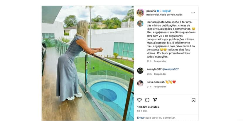 Poliana Rocha em sua casa (Foto: Reprodução / Instagram) Poliana Rocha em sua casa (Foto: Reprodução / Instagram)
