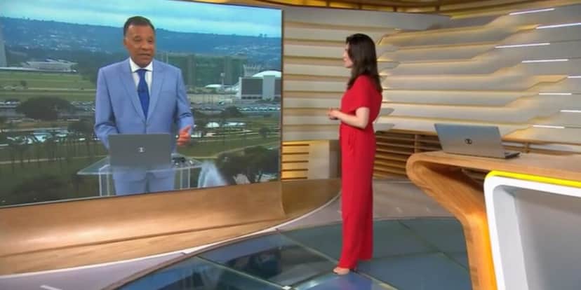 Ana Paula Araújo e Heraldo Pereira durante o Bom Dia Brasil (Reprodução: Globo) Ana Paula Araújo e Heraldo Pereira durante o Bom Dia Brasil (Reprodução: Globo)