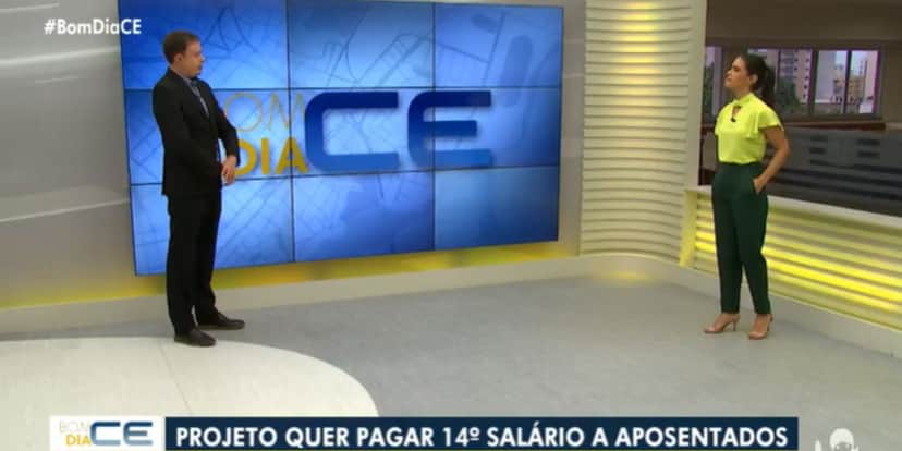 Bom Dia CE trouxe informações sobre a aprovação do 14° salário (Reprodução: Globo) Bom Dia CE trouxe informações sobre a aprovação do 14° salário (Reprodução: Globo)