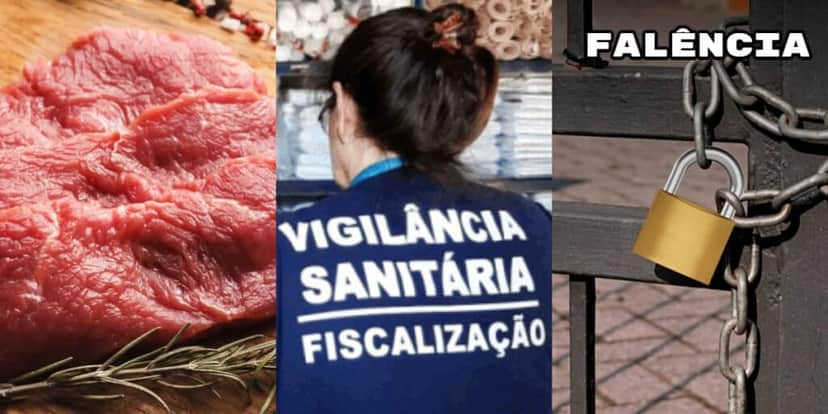 Açougue teve falência decretada após visita da Vigilância Sanitária (Foto: Divulgação) Açougue teve falência decretada após visita da Vigilância Sanitária (Foto: Divulgação)