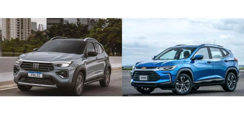 Fiat Pulse e a Chevrolet Tracker (Foto: Internet) Fiat Pulse e a Chevrolet Tracker (Foto: Internet)