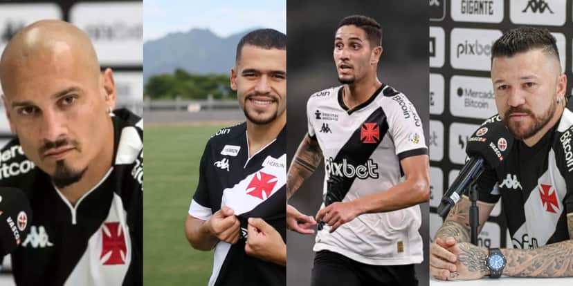 Maicon, Patrick de Lucca, Praxedes e Rossi, do Vasco - Foto: Montagem Maicon, Patrick de Lucca, Praxedes e Rossi, do Vasco - Foto: Montagem