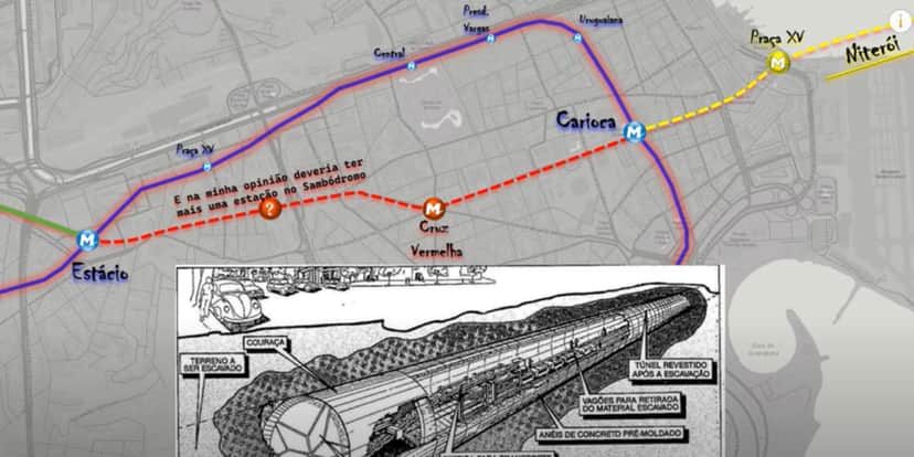 A a ligação entre Estácio e Carioca (Foto: Caos Carioca) A a ligação entre Estácio e Carioca (Foto: Caos Carioca)