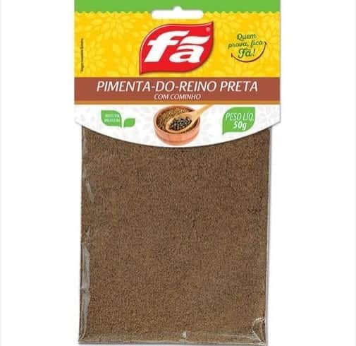 Pimenta-do-reino preta moída pura marca Fã, da empresa Junco Industria (Foto: Divulgação / Google Shopping) Pimenta-do-reino preta moída pura marca Fã, da empresa Junco Industria (Foto: Divulgação / Google Shopping)