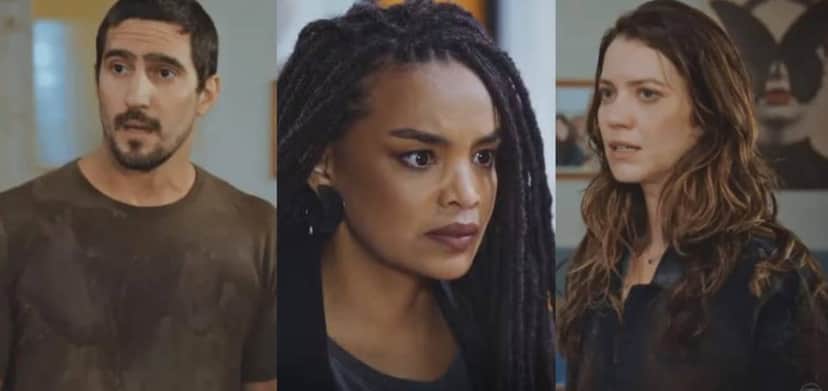 Tom (Renato Góes), Paulina (Lucy Ramos) e Vênus (Nathalia Dill) em Família É Tudo (Foto: Reprodução / Globo) Tom (Renato Góes), Paulina (Lucy Ramos) e Vênus (Nathalia Dill) em Família É Tudo (Foto: Reprodução / Globo)