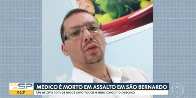 Vítima, médico Aurélio Tadeus, 48 anos (Reprodução/Globo) Vítima, médico Aurélio Tadeus, 48 anos (Reprodução/Globo)