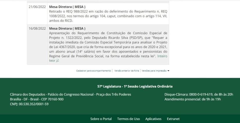 Última atualização sobre o PL do 14° salário do INSS (Foto: Reprodução/ Internet) Última atualização sobre o PL do 14° salário do INSS (Foto: Reprodução/ Internet)
