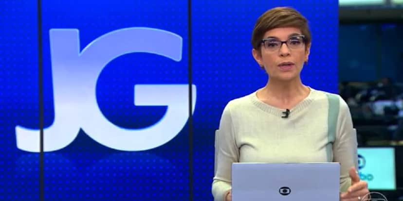 Renata Lo Prete na bancada do JG (Foto: Reprodução/ Internet) Renata Lo Prete na bancada do JG (Foto: Reprodução/ Internet)