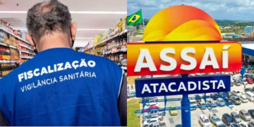Fiscalização da Anvisa e entrada do Assaí - foto: TV Foco Fiscalização da Anvisa e entrada do Assaí - foto: TV Foco
