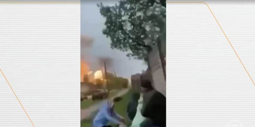 Bombardeio na Ucrânia (Foto: Reprodução / Globo)