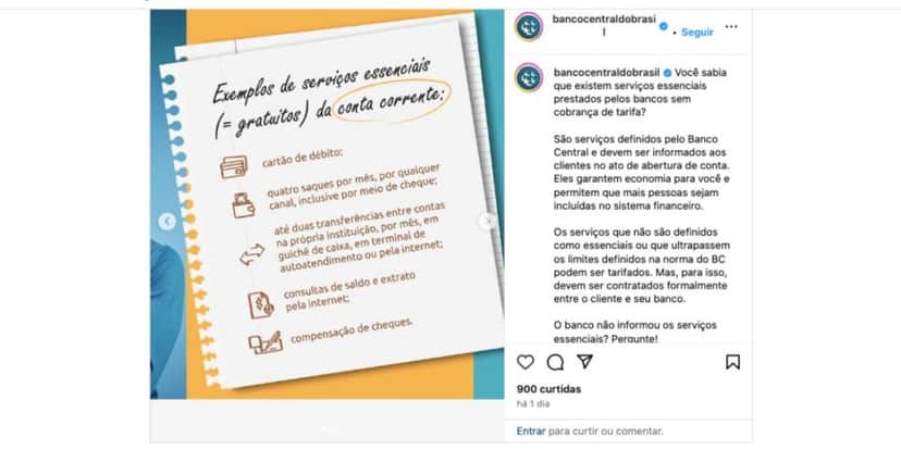 Comunicado-Banco-Central conta poupança (Foto: Reprodução / Instagram) Comunicado-Banco-Central conta poupança (Foto: Reprodução / Instagram)