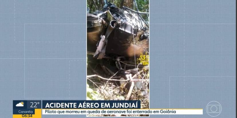 Destroços de avião (Foto: Reprodução / Globo) Destroços de avião (Foto: Reprodução / Globo)