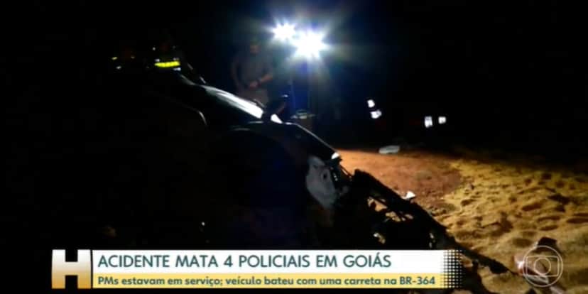 No Jornal Hoje da Globo, César Tralli confirma acidente que deixou 4 PMs mortos (Foto: Divulgação) No Jornal Hoje da Globo, César Tralli confirma acidente que deixou 4 PMs mortos (Foto: Divulgação)