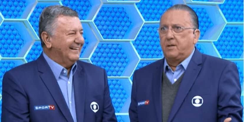 Arnaldo Cezar Coelho e Galvão Bueno são grandes amigos (Reprodução: Globo) Arnaldo Cezar Coelho e Galvão Bueno são grandes amigos (Reprodução: Globo)
