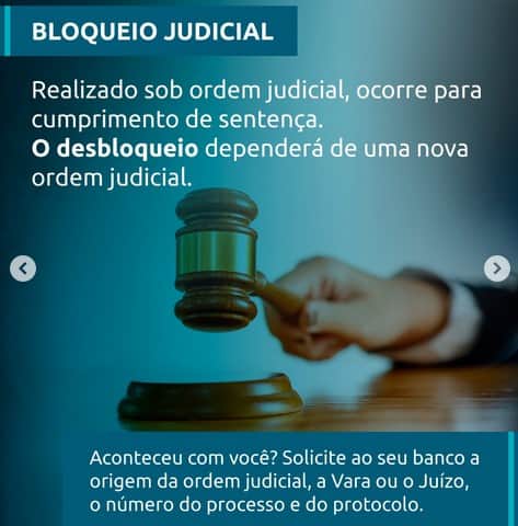 Bloqueio judicial é um dos alertas feitos pelo Banco Central (Foto: Reprodução / Instagram) Bloqueio judicial é um dos alertas feitos pelo Banco Central (Foto: Reprodução / Instagram)