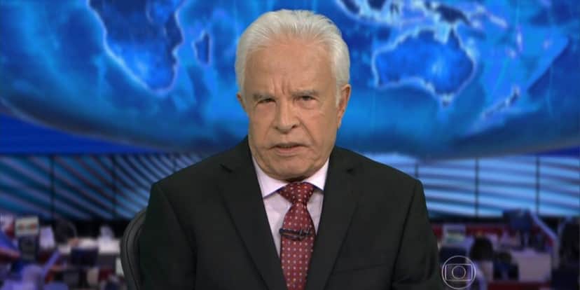 O jornalista apresentou o JN em 2015 pela última vez (Reprodução: Globo) O jornalista apresentou o JN em 2015 pela última vez (Reprodução: Globo)