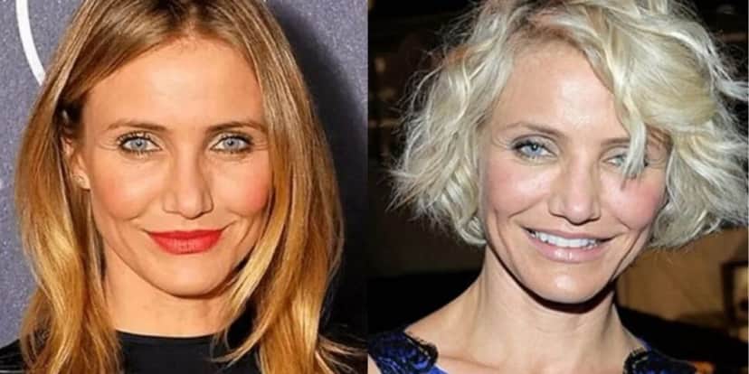 Corte de cabelo em muitas camadas e tintura desfavorável x corte ideal e tintura condizente (Foto Reprodução/Montagem/Internet) Corte de cabelo em muitas camadas e tintura desfavorável x corte ideal e tintura condizente (Foto Reprodução/Montagem/Internet)
