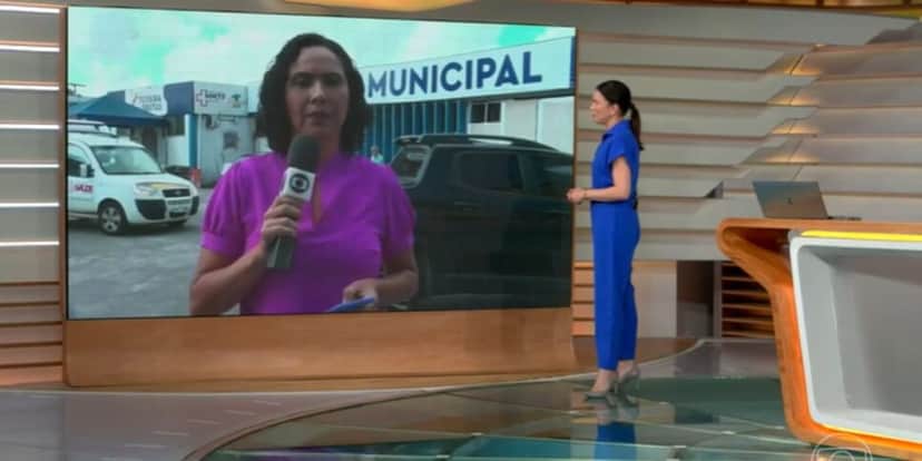 Ana Paula Araújo no comando do Bom Dia Brasil (Reprodução: Globo) Ana Paula Araújo no comando do Bom Dia Brasil (Reprodução: Globo)