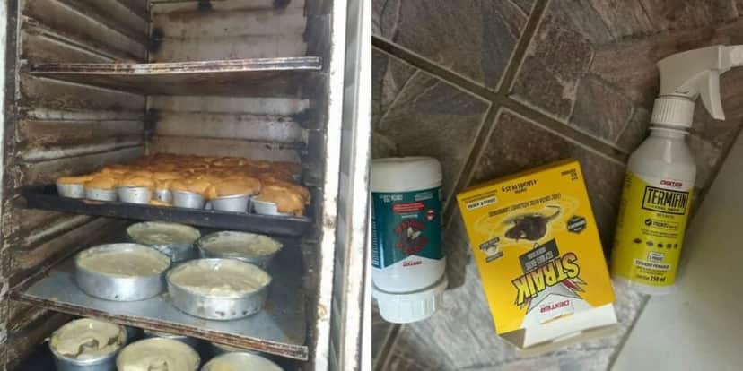 Até mesmo veneno de rato estava presente no local (Reprodução: Vigilância Sanitária de Maceió) Até mesmo veneno de rato estava presente no local (Reprodução: Vigilância Sanitária de Maceió)