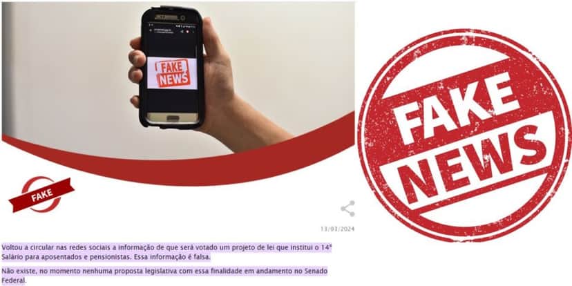 Comunicado do Senado expondo a Fake News(Reprodução: Internet) Comunicado do Senado expondo a Fake News(Reprodução: Internet)