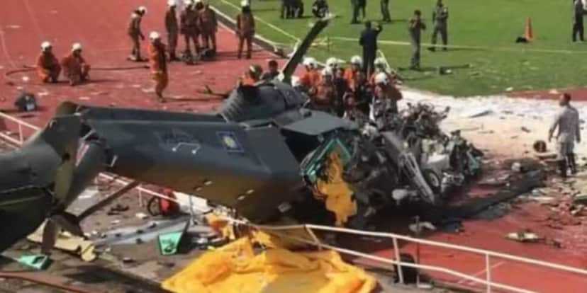 A queda do helicóptero matou todos os 10 tripulantes (Reprodução: Governo da Malásia) A queda do helicóptero matou todos os 10 tripulantes (Reprodução: Governo da Malásia)