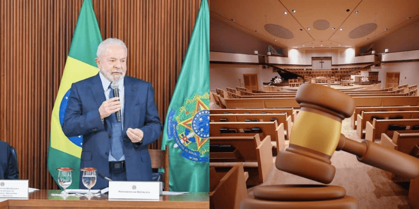 Presidente Lula e imagem de tribunal - foto: TV Foco Presidente Lula e imagem de tribunal - foto: TV Foco