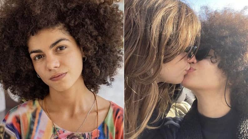 Samantha Jones namora com atriz (Foto: Reprodução / Globo / Fábio Rocha / Instagram) Samantha Jones namora com atriz (Foto: Reprodução / Globo / Fábio Rocha / Instagram)