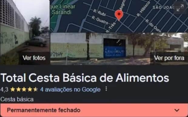 Status da empresa até então responsável pelo Arroz da marca Favorito (Foto: Reprodução / Google Maps) Status da empresa até então responsável pelo Arroz da marca Favorito (Foto: Reprodução / Google Maps)