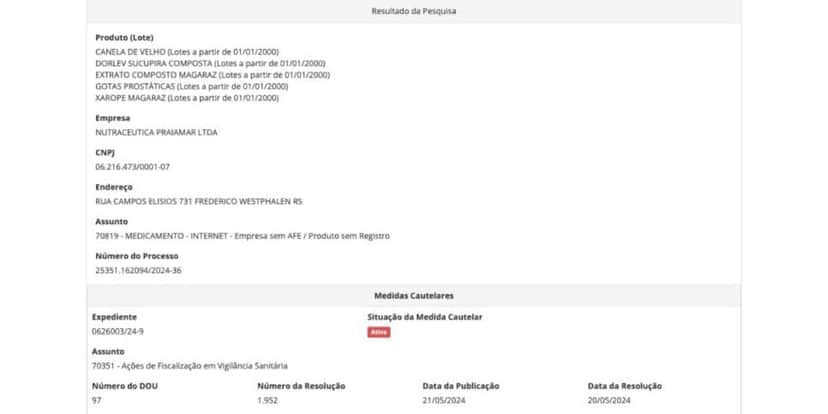 Publicação do órgão (Reprodução/Gov) Publicação do órgão (Reprodução/Gov)