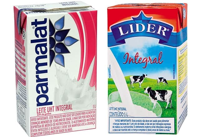 As marcas atingidas foram da Parmalat e da Líder (Foto Reprodução/Montagem/Internet) As marcas atingidas foram da Parmalat e da Líder (Foto Reprodução/Montagem/Internet)