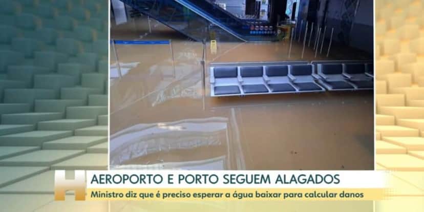 Aeroporto Salgado Filho, em Porto Alegre (Foto: Reprodução / Globo) Aeroporto Salgado Filho, em Porto Alegre (Foto: Reprodução / Globo)