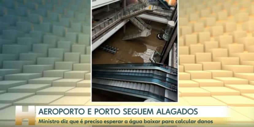 Aeroporto Salgado Filho, em Porto Alegre (Foto: Reprodução / Globo) Aeroporto Salgado Filho, em Porto Alegre (Foto: Reprodução / Globo)
