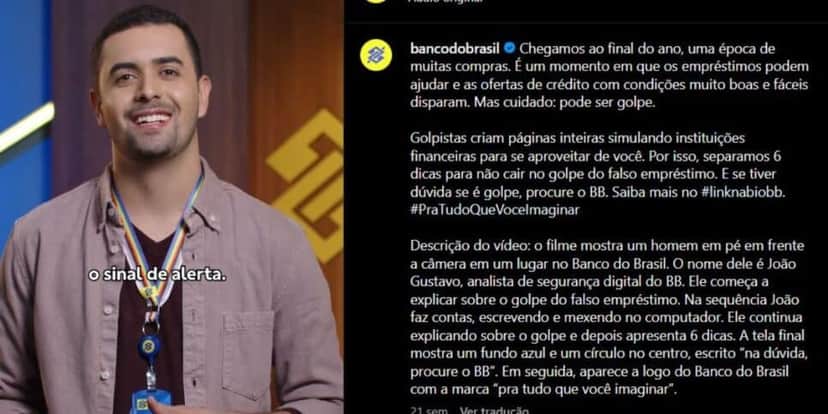 Banco do Brasil emitiu alertas importantes até para quem não é cliente (Foto Reprodução/Instagram) Banco do Brasil emitiu alertas importantes até para quem não é cliente (Foto Reprodução/Instagram)