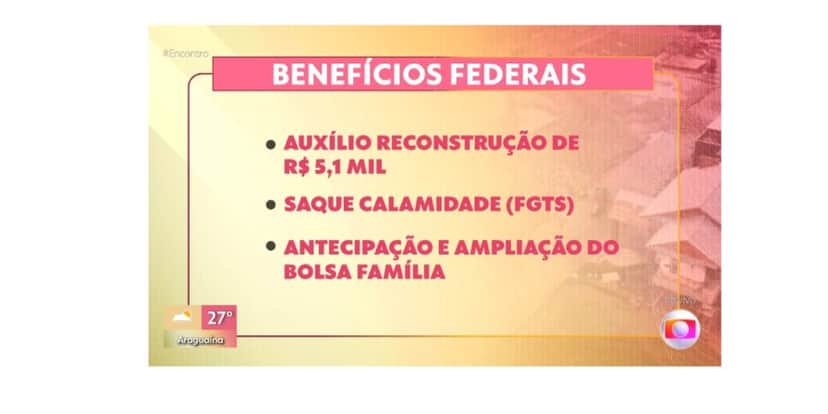 Benefícios Federais (Foto: Reprodução / Globo) Benefícios Federais (Foto: Reprodução / Globo)