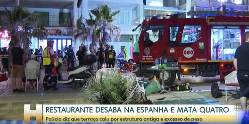 Bombeiros em restaurante (Foto: Reprodução / Globo) Bombeiros em restaurante (Foto: Reprodução / Globo)