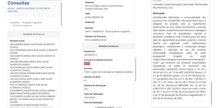 Consulta sobre chás (Foto: Reprodução / site do governo) Consulta sobre chás (Foto: Reprodução / site do governo)