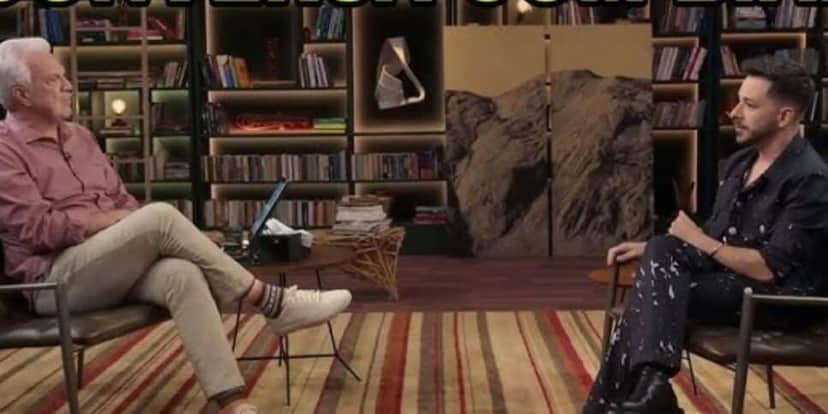 Pedro Bial e Júnior Lima (Foto: Reprodução / Globo)