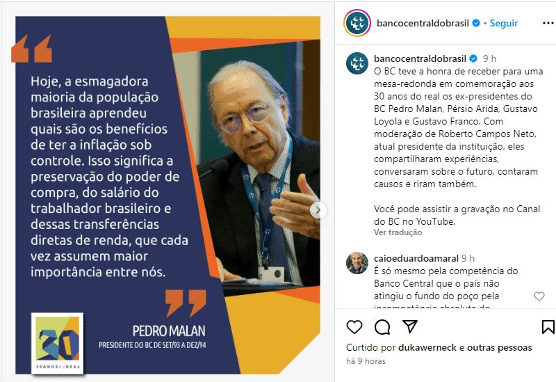 Comunicado do Banco Central - Foto: Instagram Comunicado do Banco Central - Foto: Instagram