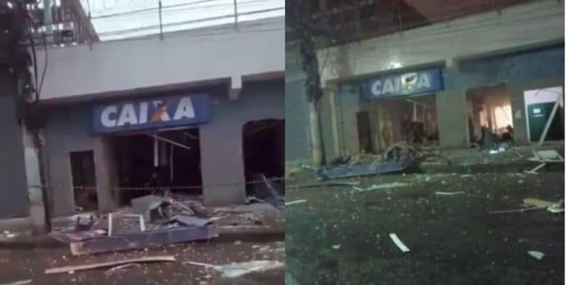 A agência ficou completamente destruída (Reprodução: Globo) A agência ficou completamente destruída (Reprodução: Globo)