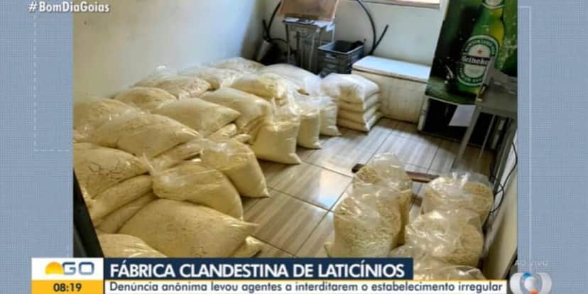 Fábrica clandestina lacrada pela Vigilância Sanitária (Reprodução: Globo) Fábrica clandestina lacrada pela Vigilância Sanitária (Reprodução: Globo)